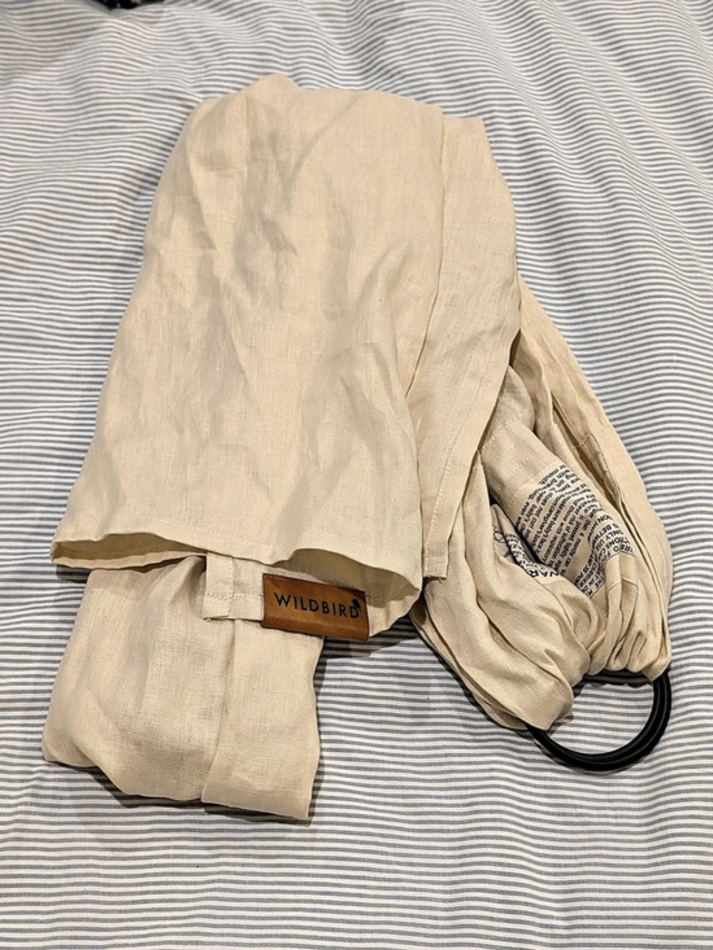 Wildbird Natural Linen Ring Sling in Cream NWOT